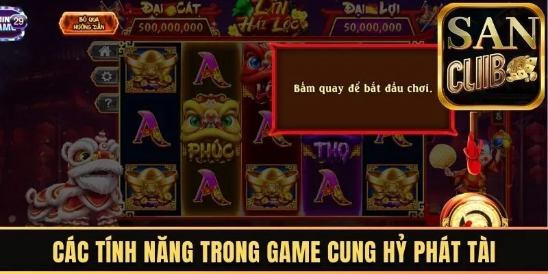 Các tính năng trong game Cung Hỷ Phát Tài